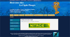 Desktop Screenshot of lacigale-plongee.com